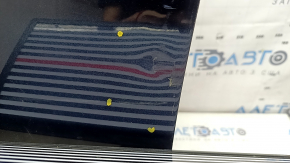 Bare front left door Honda Insight 19-22 blue B607M, with upper chrome molding, dented