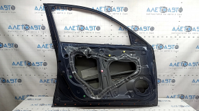 Bare front left door Honda Insight 19-22 blue B607M, with upper chrome molding, dented