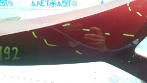 Front bare bumper Hyundai Sonata 11-15 hybrid, red RER, scratches, broken mount