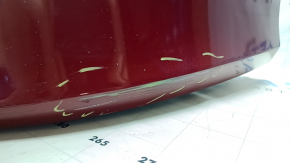 Front bare bumper Hyundai Sonata 11-15 hybrid, red RER, scratches, broken mount