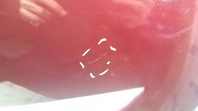 Front bare bumper Hyundai Sonata 11-15 hybrid, red RER, scratches, broken mount