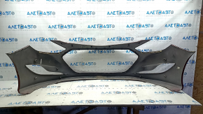 Front bare bumper Hyundai Sonata 11-15 hybrid, red RER, scratches, broken mount