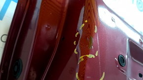 Bare front left door Subaru Forester 19-24 SK red M1Y, dents, bumps, sooty