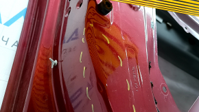 Bare front left door Subaru Forester 19-24 SK red M1Y, dents, bumps, sooty