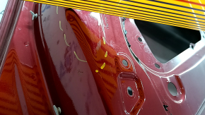 Bare front left door Subaru Forester 19-24 SK red M1Y, dents, bumps, sooty