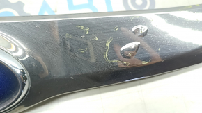 Radiator grille Hyundai Sonata 11-15 hybrid, with emblem, scratches, peeling paint, swollen chrome, sand, broken mount