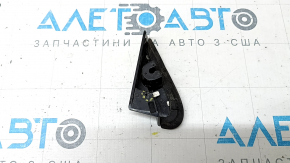 Left triangle wing molding for Subaru Forester 19-24 SK, black with chrome, broken fastener, peeled-off seal