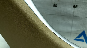 Front upper left center console trim Hyundai Sonata 11-15 beige with gray, scratches