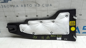 Front lower right center console trim Hyundai Sonata 11-15 black, scratches