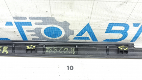 Front right fender molding Hyundai Sonata 11-15 chrome, broken fasteners