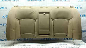 The back of the rear row of seats of the Hyundai Sonata 11-14 is beige leather, without headrests, dented, faded