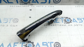 Outer front left door handle Hyundai Sonata 11-15 keyless, chrome, butt