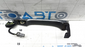 Outer front left door handle Hyundai Sonata 11-15 keyless, chrome, butt