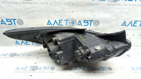 Front left headlight Hyundai Sonata 11-15 hybrid halogen, scratches, faded