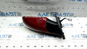 Left side mirror assembly Hyundai Sonata 11-15 7 pins, turn signal, heated, red RER, peeling paint