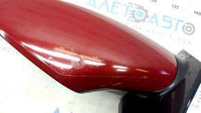 Left side mirror assembly Hyundai Sonata 11-15 7 pins, turn signal, heated, red RER, peeling paint