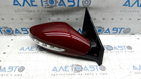 Right side mirror assembly Hyundai Sonata 11-15 7 pins, turn signal, heated, red RER, scratches, peeling varnish