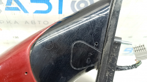 Right side mirror assembly Hyundai Sonata 11-15 7 pins, turn signal, heated, red RER, scratches, peeling varnish