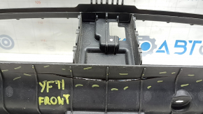 Radiator deflector blinds frame bare Hyundai Sonata 11-15 cracks, missing fragment
