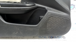Front left door panel for Honda Insight 19-22, black, gray leather insert, leather armrest, with trim and window lift control, dry-cleanable, dents on leather