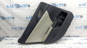 Door trim, rear left, Honda Insight 19-22, black, gray leather insert, leather armrest, dry-cleanable, scratches