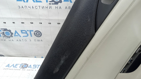 Door trim, rear left, Honda Insight 19-22, black, gray leather insert, leather armrest, dry-cleanable, scratches