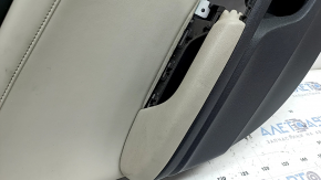 Door trim, rear left, Honda Insight 19-22, black, gray leather insert, leather armrest, dry-cleanable, scratches