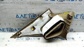 Right rear pillar trim Hyundai Sonata 11-14 beige, tears, scratches