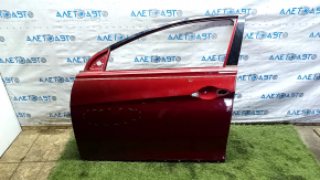 Bare front left door Hyundai Sonata 11-15 hybrid red RER, scratches