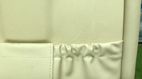 Passenger seat Hyundai Sonata 11-15 with airbag, mechanical, beige leather with perforation, heated, cracked leather, punctured leather, scratches
