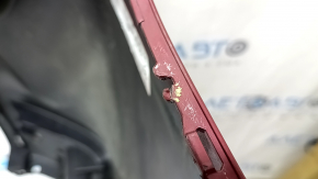 The rear bumper is bare, Subaru Forester 19-24 SK, red, pressed, cracks, scratches, broken fasteners