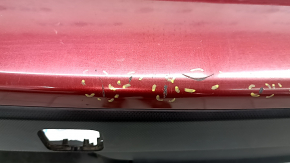 The rear bumper is bare, Subaru Forester 19-24 SK, red, pressed, cracks, scratches, broken fasteners