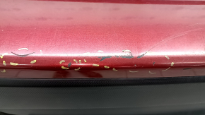 The rear bumper is bare, Subaru Forester 19-24 SK, red, pressed, cracks, scratches, broken fasteners