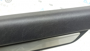 Front right door sill trim Hyundai Sonata 11-15 brown, with chrome trim, scratches