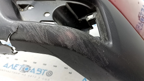 The rear bumper is bare, Subaru Forester 19-24 SK, red, pressed, cracks, scratches, broken fasteners