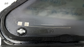 Rear right window, blind glass, Audi Q8 21-26, tinted with chrome molding, bent chrome
