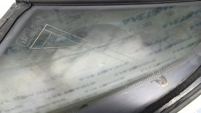Rear right window, blind glass, Audi Q8 21-26, tinted with chrome molding, bent chrome