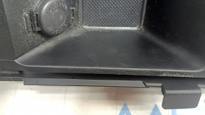 Center console trim with cup holder Hyundai Sonata 11-15 black, with cigarette lighters, without USB, scratches