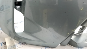 Front bumper bare Toyota Prius V 15-17 rest, green, scratches, in glue, cracked, chips