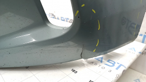 Front bumper bare Toyota Prius V 15-17 rest, green, scratches, in glue, cracked, chips