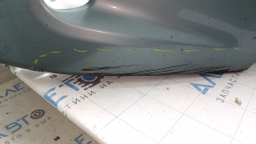 Front bumper bare Toyota Prius V 15-17 rest, green, scratches, in glue, cracked, chips