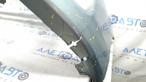 Front bumper bare Toyota Prius V 15-17 rest, green, scratches, in glue, cracked, chips