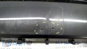 Lower grille of the front bumper of Toyota Prius V 15-17 under fog lights, scratches, pressed, non-factory holes, cracked
