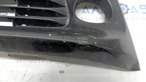 Lower grille of the front bumper of Toyota Prius V 15-17 under fog lights, scratches, pressed, non-factory holes, cracked