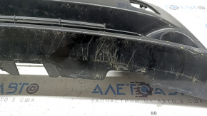 Lower grille of the front bumper of Toyota Prius V 15-17 under fog lights, scratches, pressed, non-factory holes, cracked