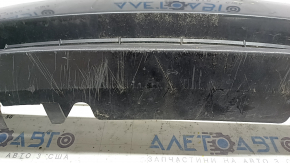 Lower grille of the front bumper of Toyota Prius V 15-17 under fog lights, scratches, pressed, non-factory holes, cracked