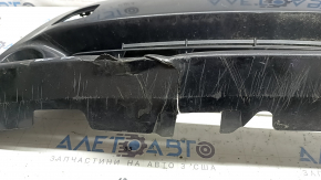 Lower grille of the front bumper of Toyota Prius V 15-17 under fog lights, scratches, pressed, non-factory holes, cracked