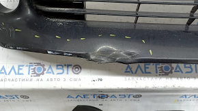 Lower grille of the front bumper of Toyota Prius V 15-17 under fog lights, scratches, pressed, non-factory holes, cracked