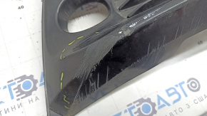Lower grille of the front bumper of Toyota Prius V 15-17 under fog lights, scratches, pressed, non-factory holes, cracked