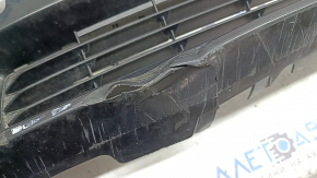 Lower grille of the front bumper of Toyota Prius V 15-17 under fog lights, scratches, pressed, non-factory holes, cracked